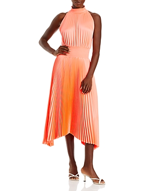 A.l.c Renzo Pleated Sleeveless Midi Dress In Maillot