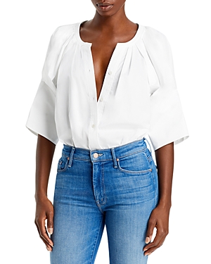 Shop A.l.c Chloe Pleated Top In White
