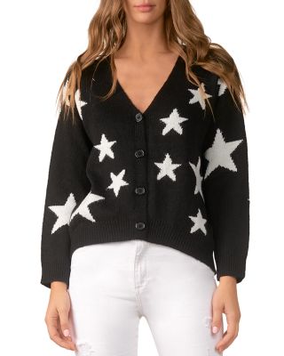 Elan Star Print Cardigan | Bloomingdale's