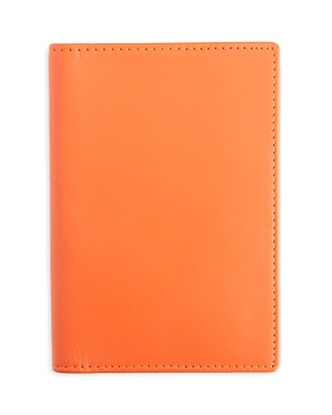Royce New York Leather Rfid-blocking Passport Case In Orange