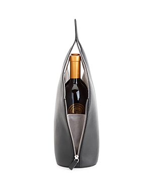 Royce New York Leather Wine Tote In Gray