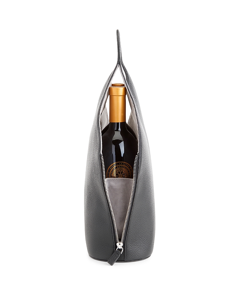 Royce New York Leather Wine Tote In Black