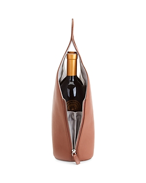 Royce New York Leather Wine Tote In Tan