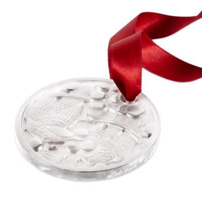 Lalique - Merles Raisins Christmas Ornament, Clear