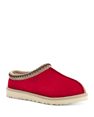 Ugg Men's Tasman Mashup Suede Slippers In Chestnut/samba Red