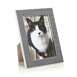 Addison Ross Faux Croc Picture Frame, 4 X 6 In Grey
