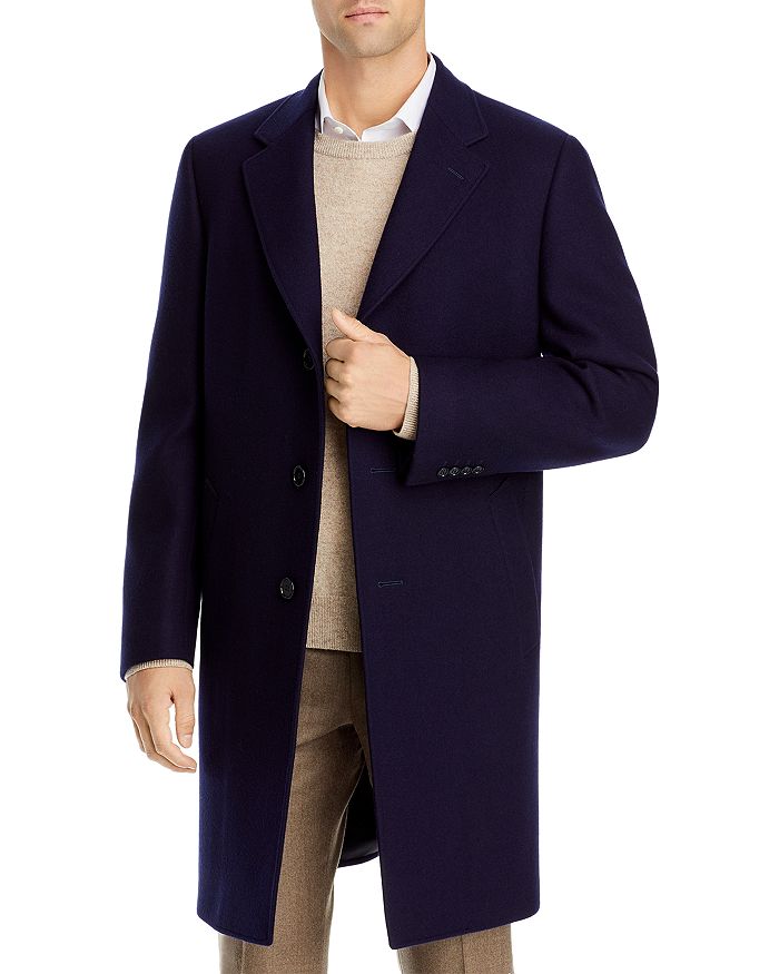 Canali Classic Twill Wool Top Coat Bloomingdale s