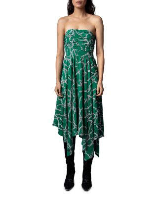 Zadig & Voltaire Raphia Chain Print Off-The-Shoulder Dress | Bloomingdale's  Women