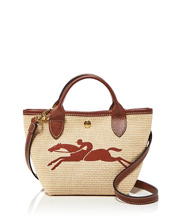 Longchamp - Woven Crossbody Bucket Bag