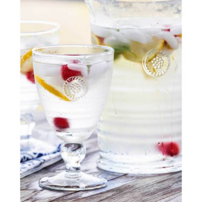 Berry & Thread Clear Footed Goblet