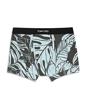 Tom Ford Cotton Blend Floral Print Boxer Briefs In Hibiscus