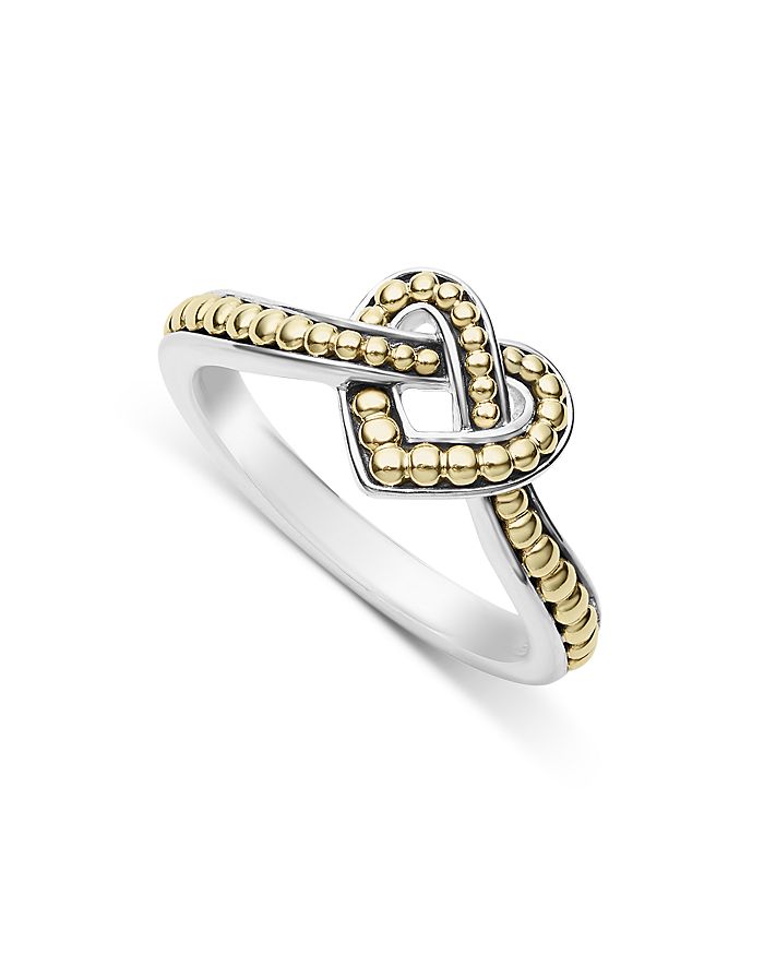 LAGOS - 18K Yellow Gold & Sterling Silver Beloved Heart Ring