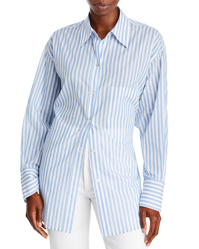 Vince Striped Oversized Shirt | Bloomingdale\'s