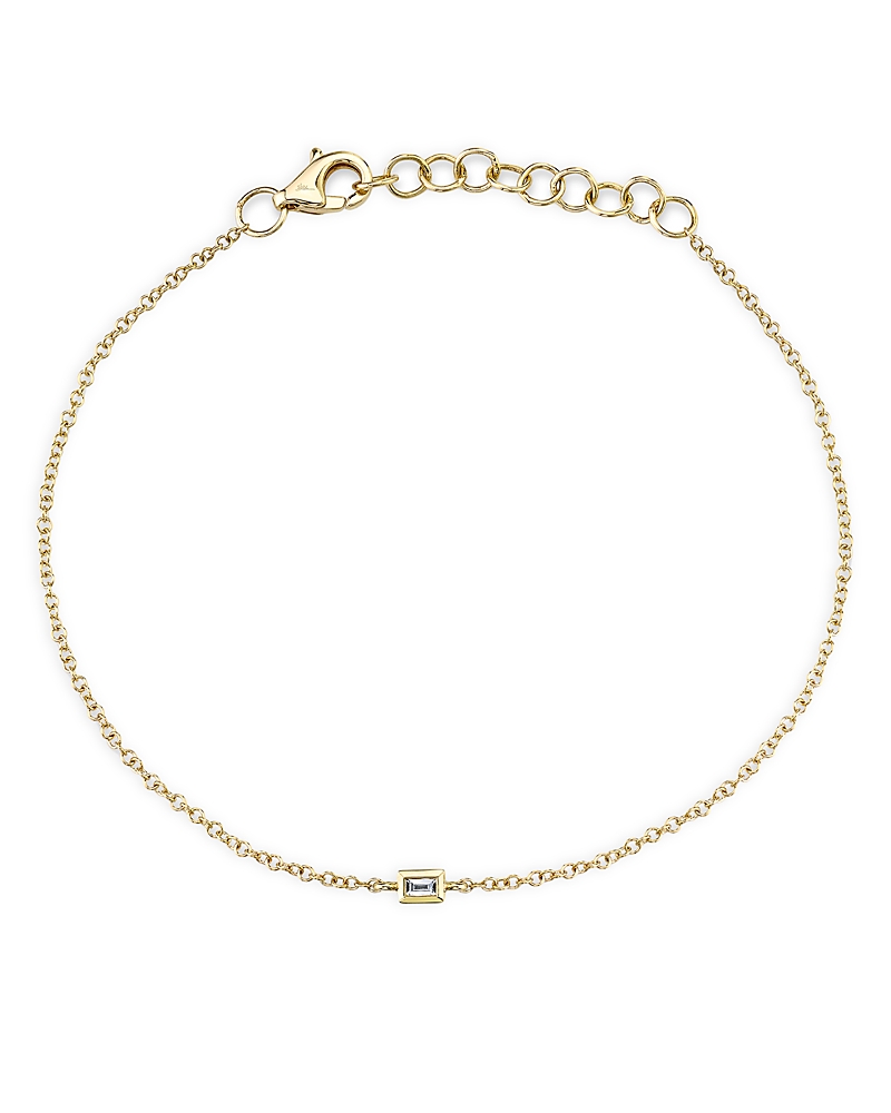Moon & Meadow 14k Yellow Gold Diamond Baguette Chain Bracelet - Exclusive In Gold