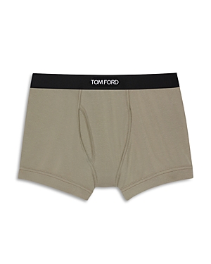 Tom Ford Cotton Blend Boxer Briefs In Concrete