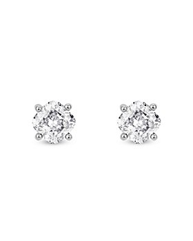 Lightbox Jewelry - Lightbox Basics™ Lab Grown Diamond Solitaire Stud Earrings in 10K White Gold, 1.0 ct. t.w. - 100% Exclusive