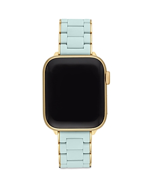 MICHELE APPLE WATCH GOLD-TONE AND SILICONE-WRAPPED INTERCHANGEABLE BRACELET, 38-49MM