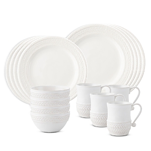 Shop Juliska Le Panier 16 Piece Dinnerware Set In Whitewash