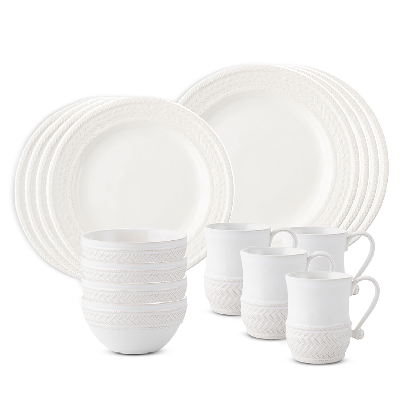 Juliska Le Panier 16-piece Dinnerware Set In Whitewash