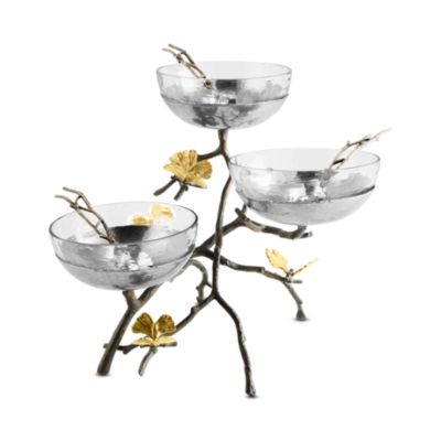 Butterfly Ginkgo Triple Bowl Set