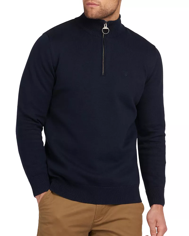 Barbour Cotton Half Zip Knitted Jumper