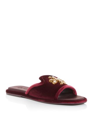 tory burch embellished slides