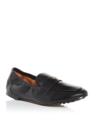 Tory Burch Black Leather Ballet Loafers In Perfect Black