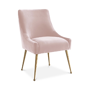 Tov Furniture Beatrix Velvet Side Chair In Blush