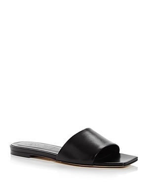 Aeyde Women's Anna Square Toe Slide Sandals In Black