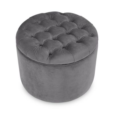 Queen Velvet Storage Ottoman