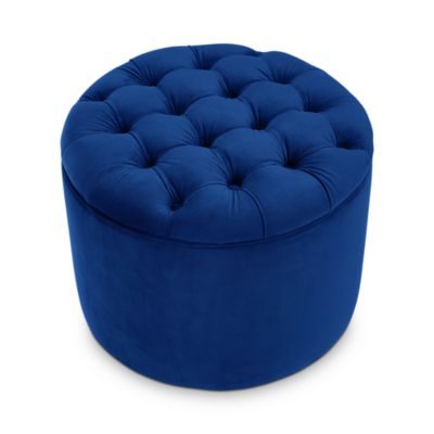 Queen Velvet Storage Ottoman