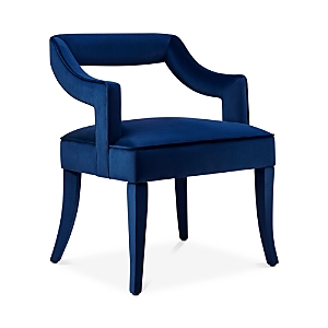 Shop Tov Furniture Tiffany Velvet Chair In Navy