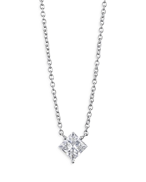 Lightbox Jewelry Lightbox Basics Lab Grown Diamond Pendant Necklace In 10k White Gold, 0.5 Ct. T.w. - 100% Exclusive