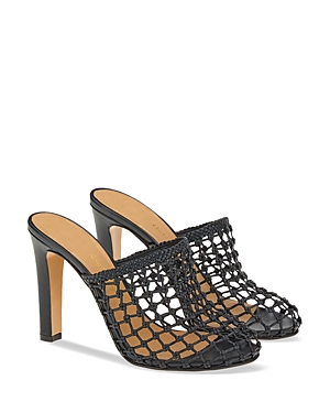 Ferragamo Ellasx5 Womens Leather Slip On Heels In Nero