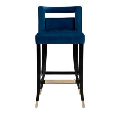  Hart Velvet Counter Stool in Navy