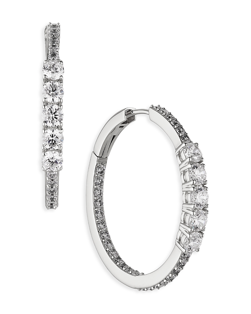 NADRI LOVE ALL CUBIC ZIRCONIA HOOP EARRINGS