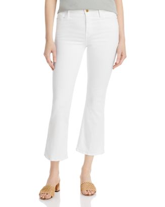 FRAME Le Crop Mini Boot Jeans in Blanc | Bloomingdale's
