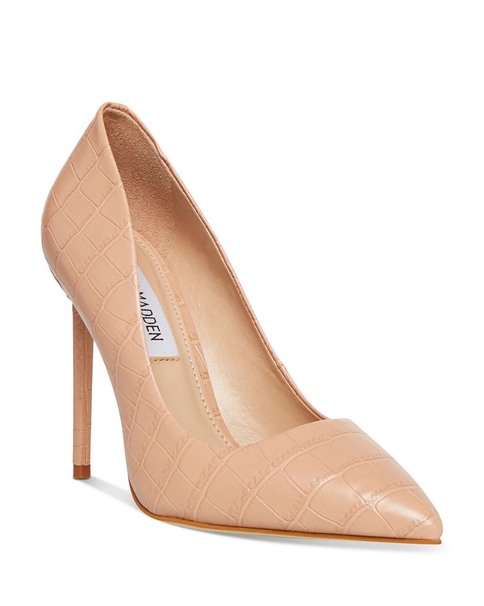 Ladies Faux Suede Round Toe Slip On Platform High Heel Stiletto Party Evening Court Shoes Size 2-7