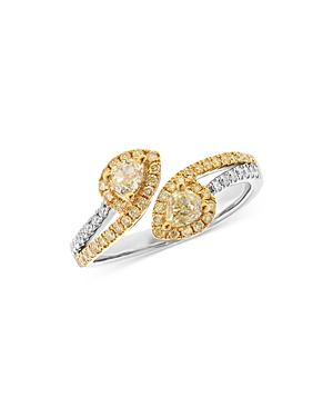 Bloomingdale's Yellow & White Diamond Bypass Ring In 14k White & Yellow Gold, 0.80 Ct. T.w. - 100% Exclusive In Yellow/white