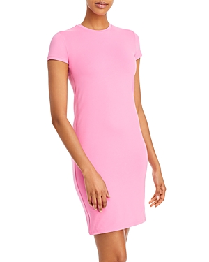 Atm Anthony Thomas Melillo Jersey Tee Dress In Pink Cosmo