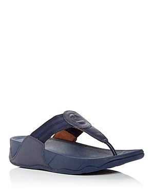 Fitflop Women's Walkstar Leather Toe Post Sandals In Midnight Navy