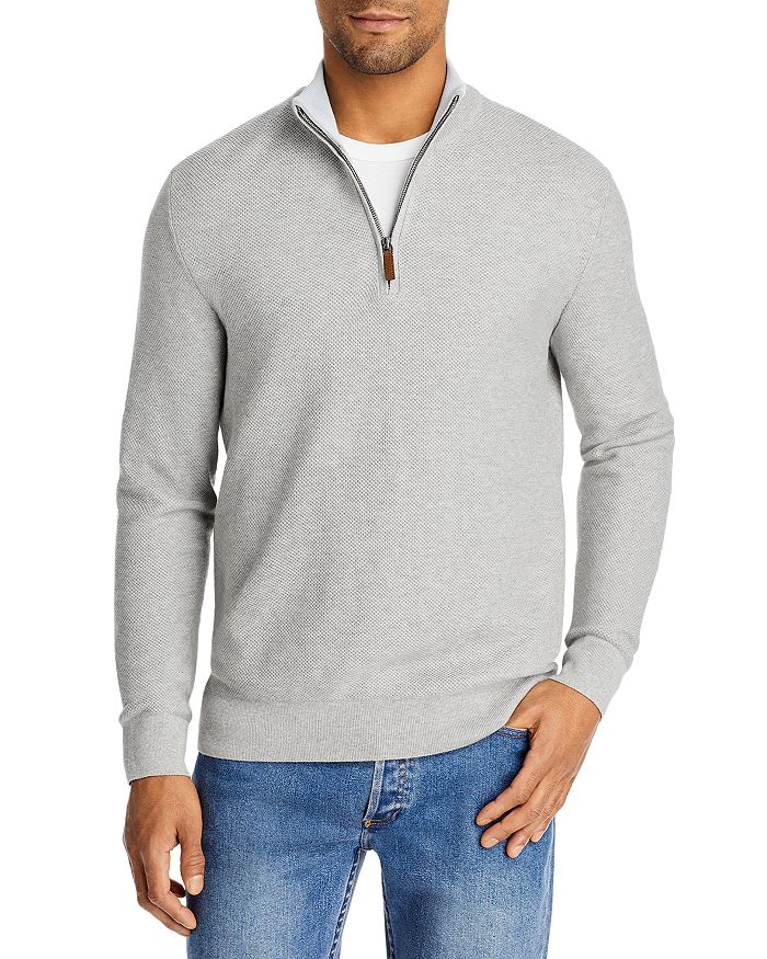 Half zip mock neck sweater top