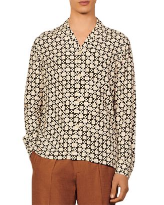 Sandro Cross Printed Shirt | Bloomingdale's