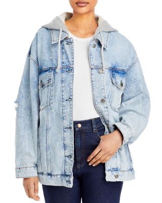 Free People Flawless Hooded Denim Jacket Bloomingdale s