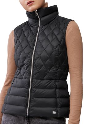 womens black quilted vests