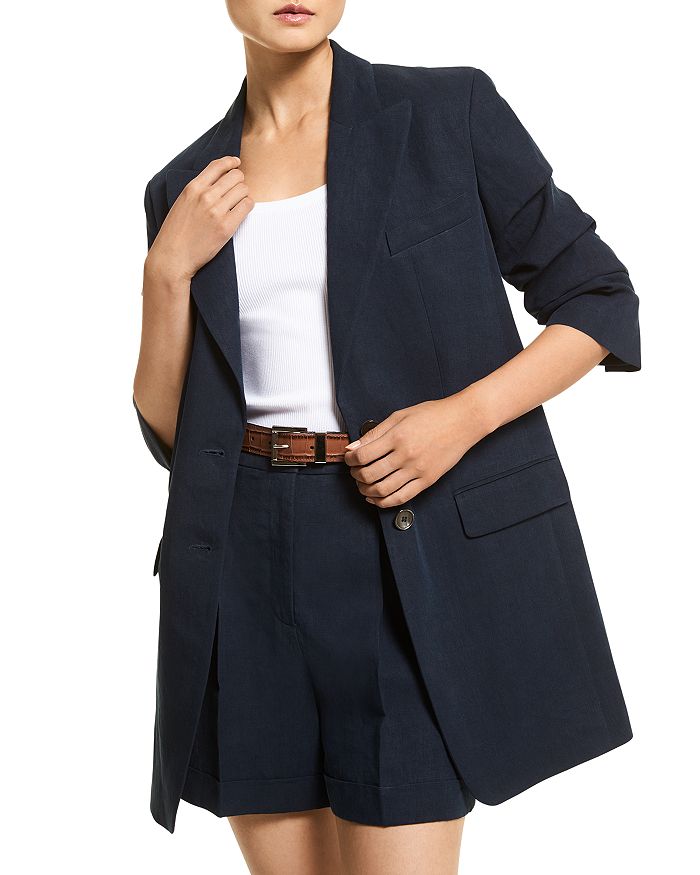 Michael kors linen new arrivals blazer
