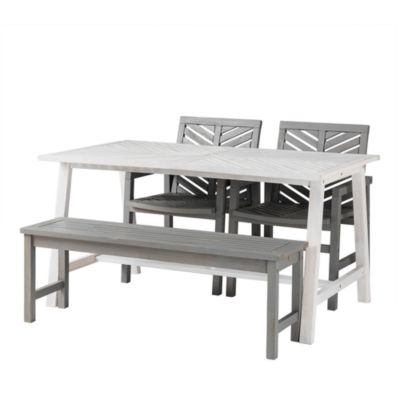 WALKER EDISON 4 Piece Outdoor Dining Table Set | Bloomingdale's