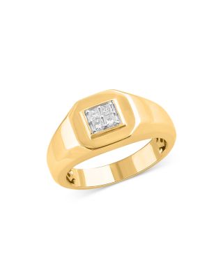 Bloomingdale's Fine Collection - Men's Diamond Signet Ring in 14K Yellow Gold, 0.20 ct. t.w. - Exclusive