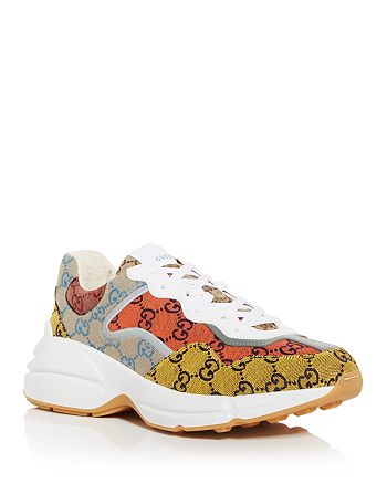 Gucci Men's Rhyton GG Multicolor Canvas Demetra Low Top Sneakers |  Bloomingdale's