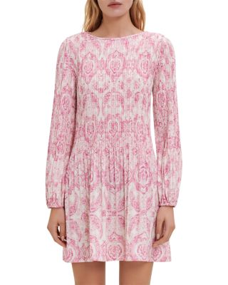 chinese dress ladies MAJE Pink Lace Detaill Drop Waisted Dress Sz1 UK 8 – Reliked main image 1